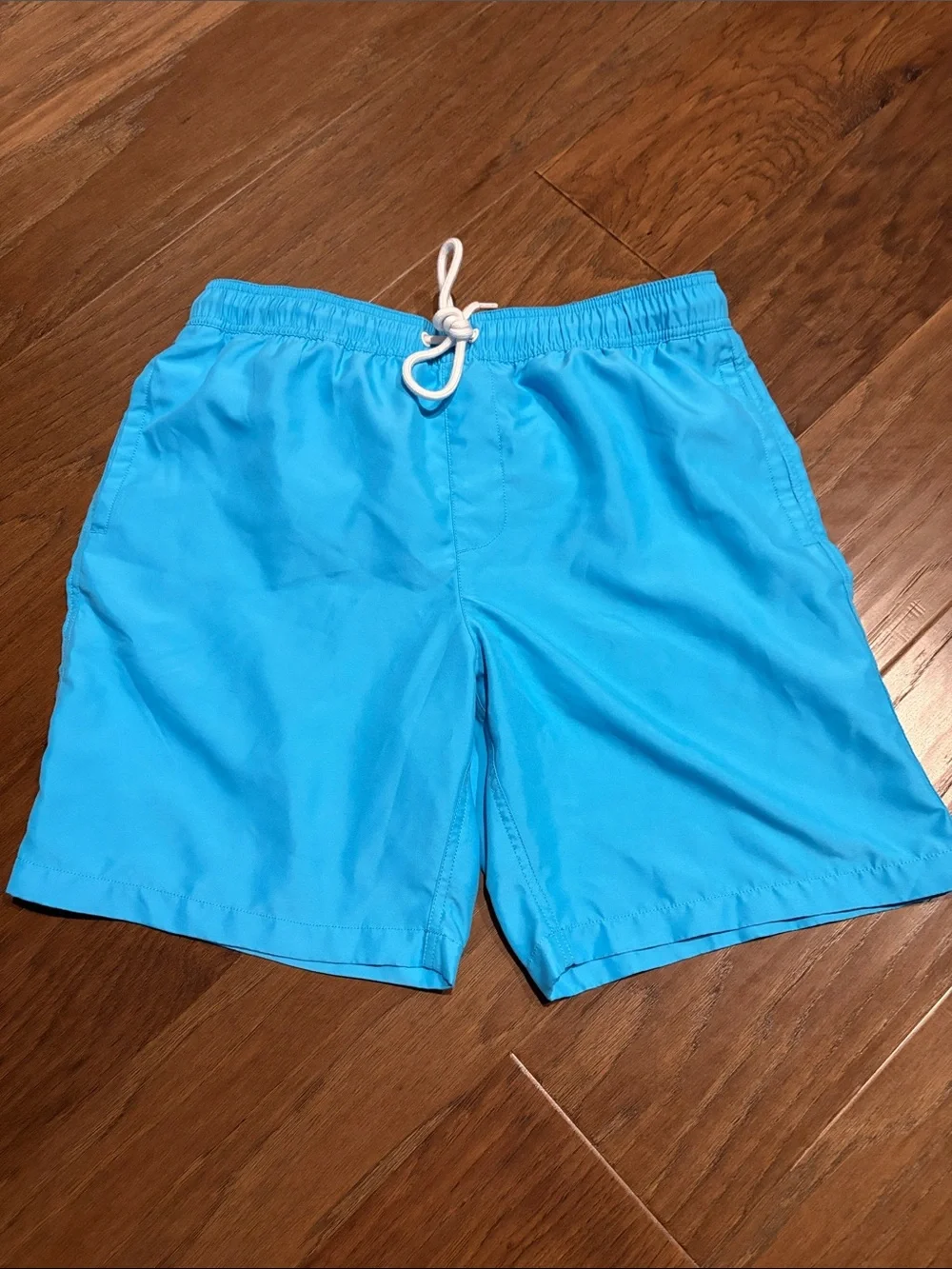 Amazon Essentials Bright Blue Swim Shorts with White Drawstring